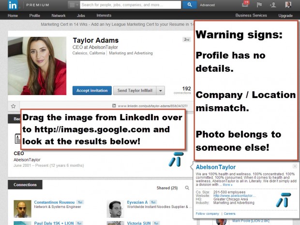 evidence LinkedIn Spam